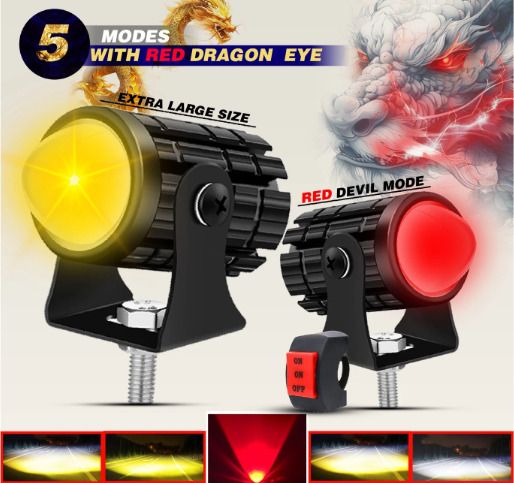 LED Fog Lamp Unit for Hero, Honda, KTM, TVS, Yamaha HONDA, TVS, BAJAJ, CHETAK, YAMAHA, PULSER-image-39