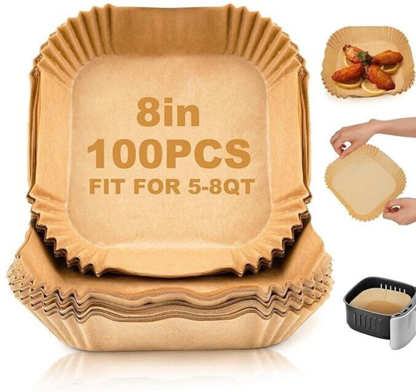 liftoff Air Fryer Disposable Parchment Paper Liners | Non-Stick Baking Sheets 100 Airfryer Tray-picture-4