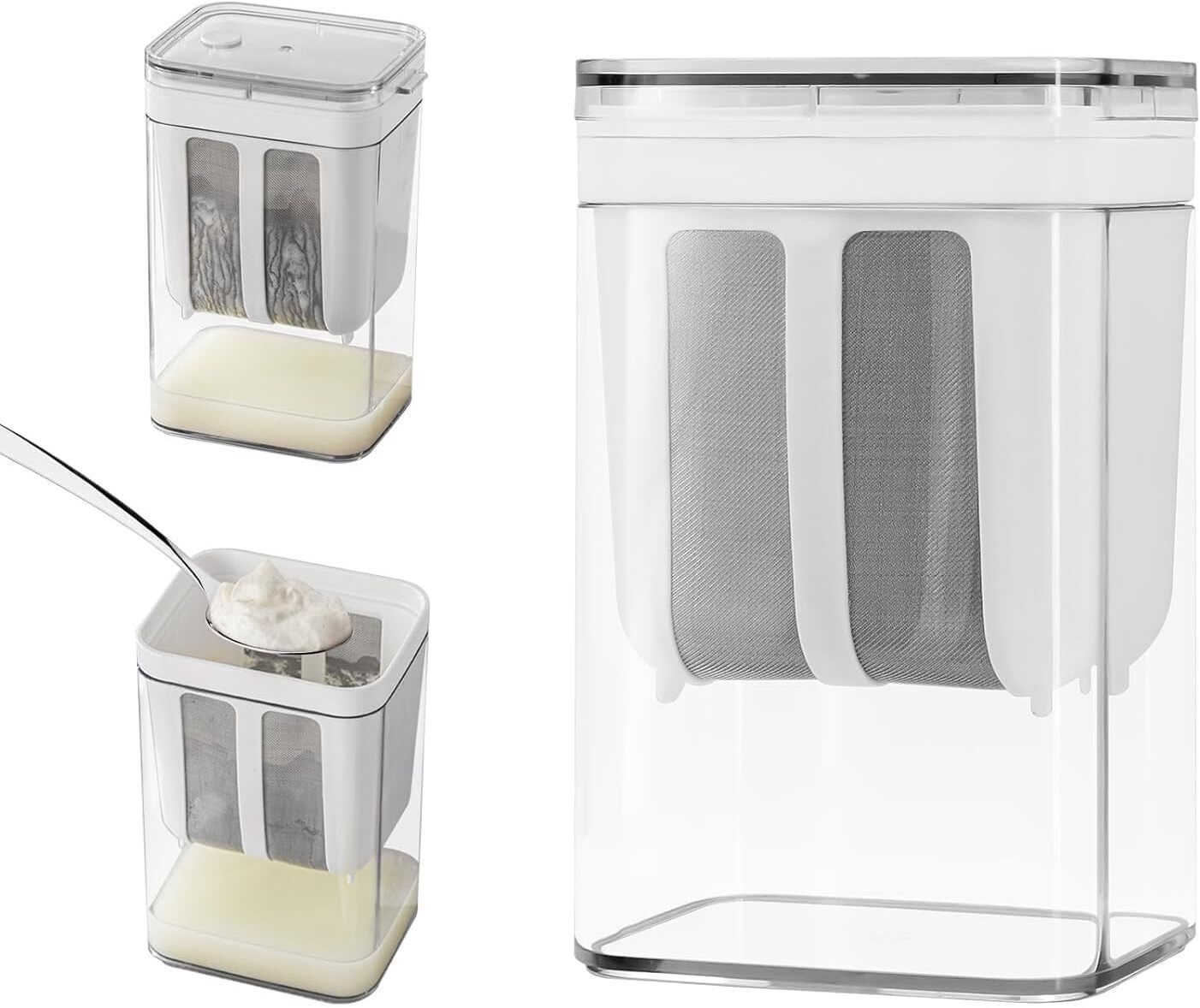 modek Greek Yogurt and Curd Maker, 1100ml Fine Mesh Strainer SMD132 Yogurt Maker-picture-13