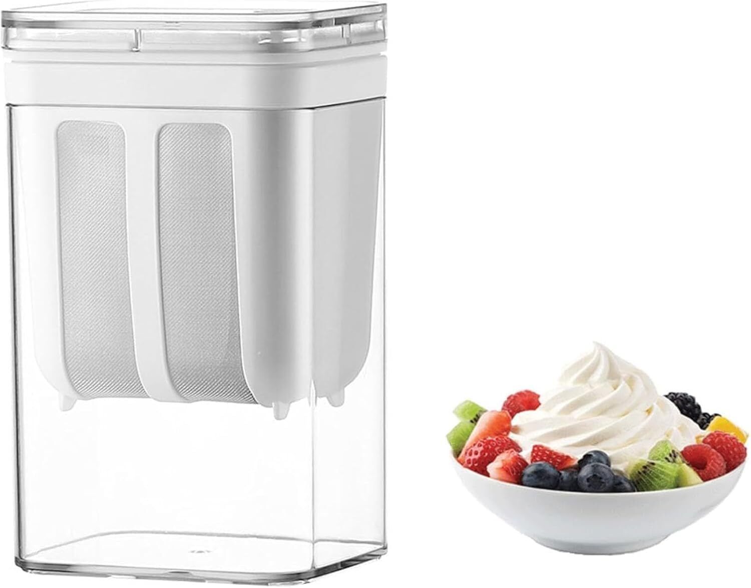 opnex Plastic Greek Yogurt Maker Strainer Container with Fine Mesh Filter & Lid Yogurt Maker-picture-7