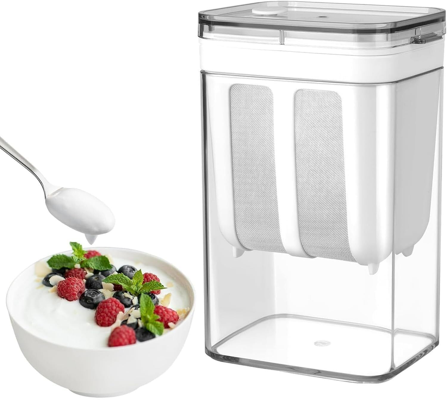 hevats Greek Yogurt Filter & Hung Curd Maker 1100ml Mesh Strainer | Yogurt Making Yogurt Maker-picture-22