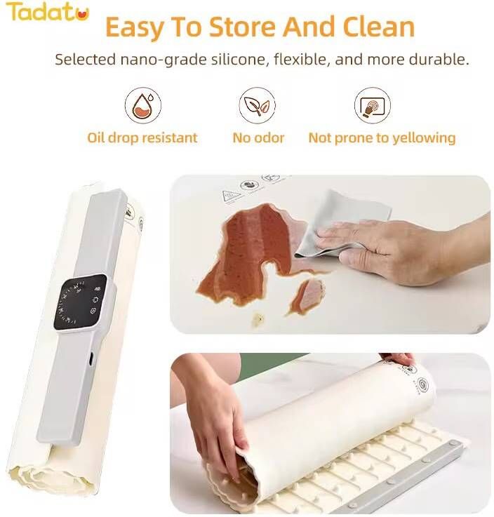 Foldable Electric Food Warming Tray with Fast Heating & Temperature Control Food Steamer-image-35