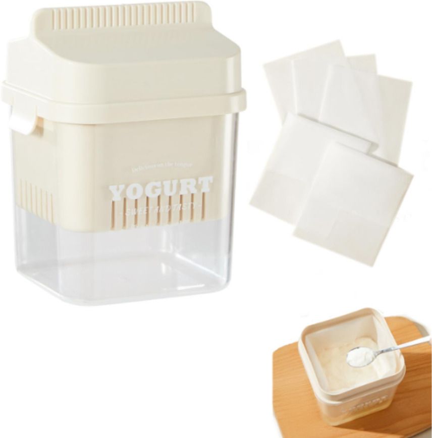 Hung Curd Strainer Box Yogurt Paneer Maker Filter with Replaceable Cloth Yogurt Maker-image-5