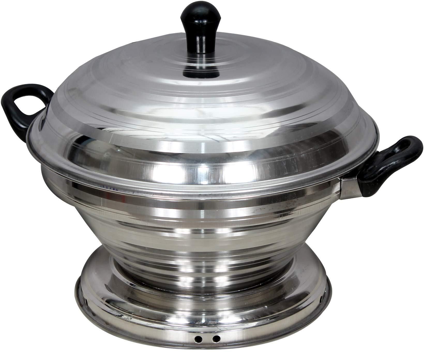 nuvikas Tandoor Bati Maker with stainless steel (Jali,Gas Tandoor,2 Handles) Food Steamer-picture-37