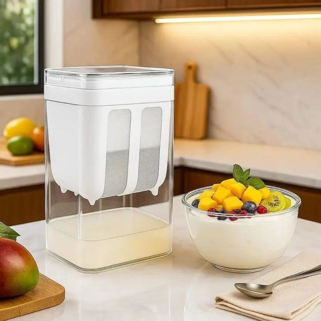 modek Greek Yogurt and Curd Maker, 1100ml Fine Mesh Strainer SMD123 Yogurt Maker-picture-25