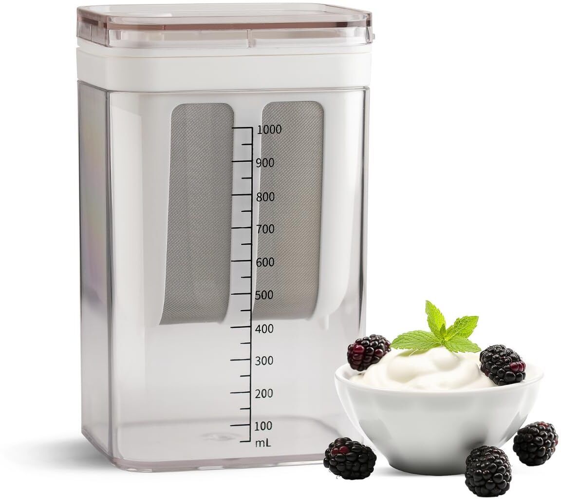 Multi Yoghurt Maker Strainer with Fine Mesh Bag & Lid for Thick Greek Yogurt | Food Steamer-image-46