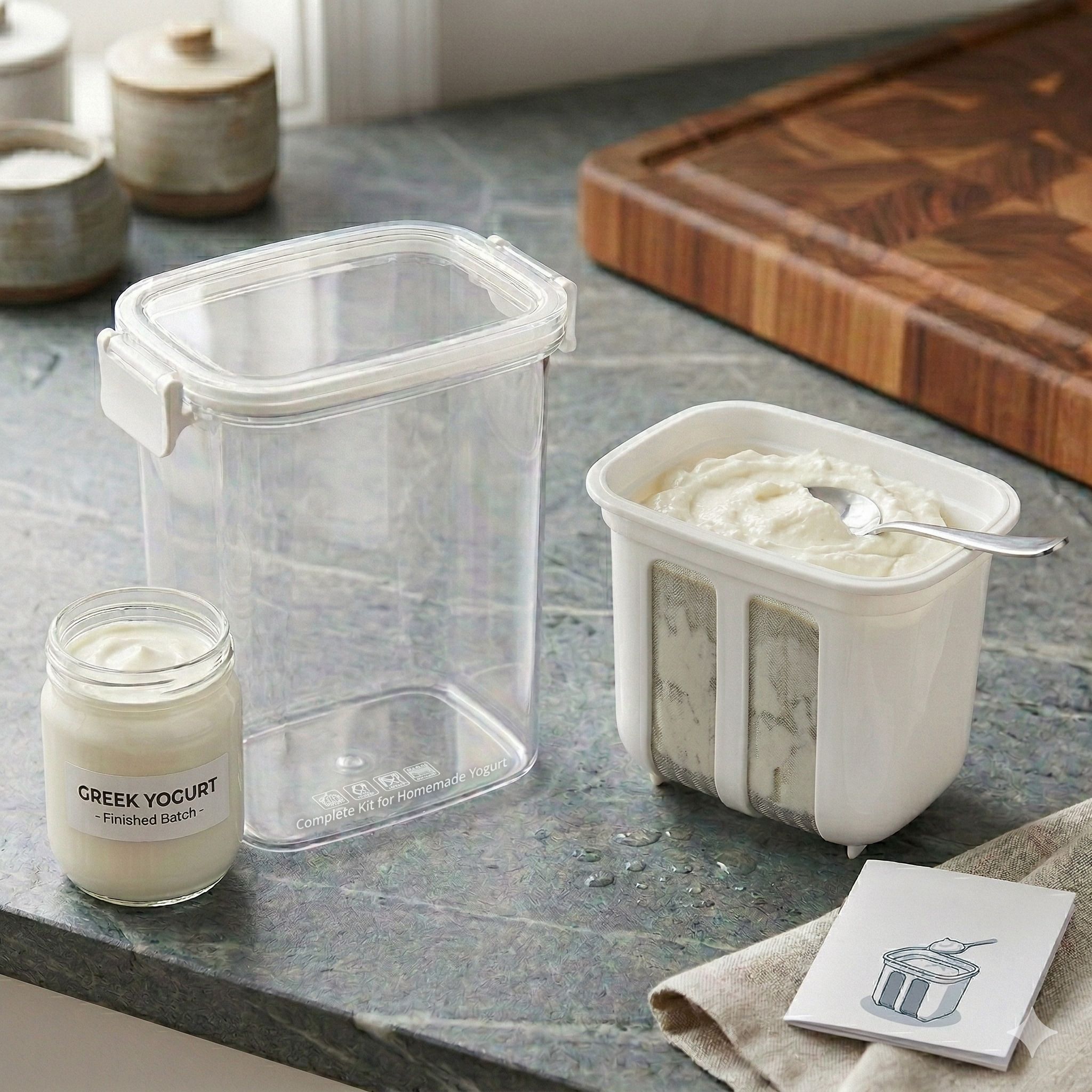 duron 1100ml Yogurt Strainer Box with Fine Yogurt Maker-picture-28