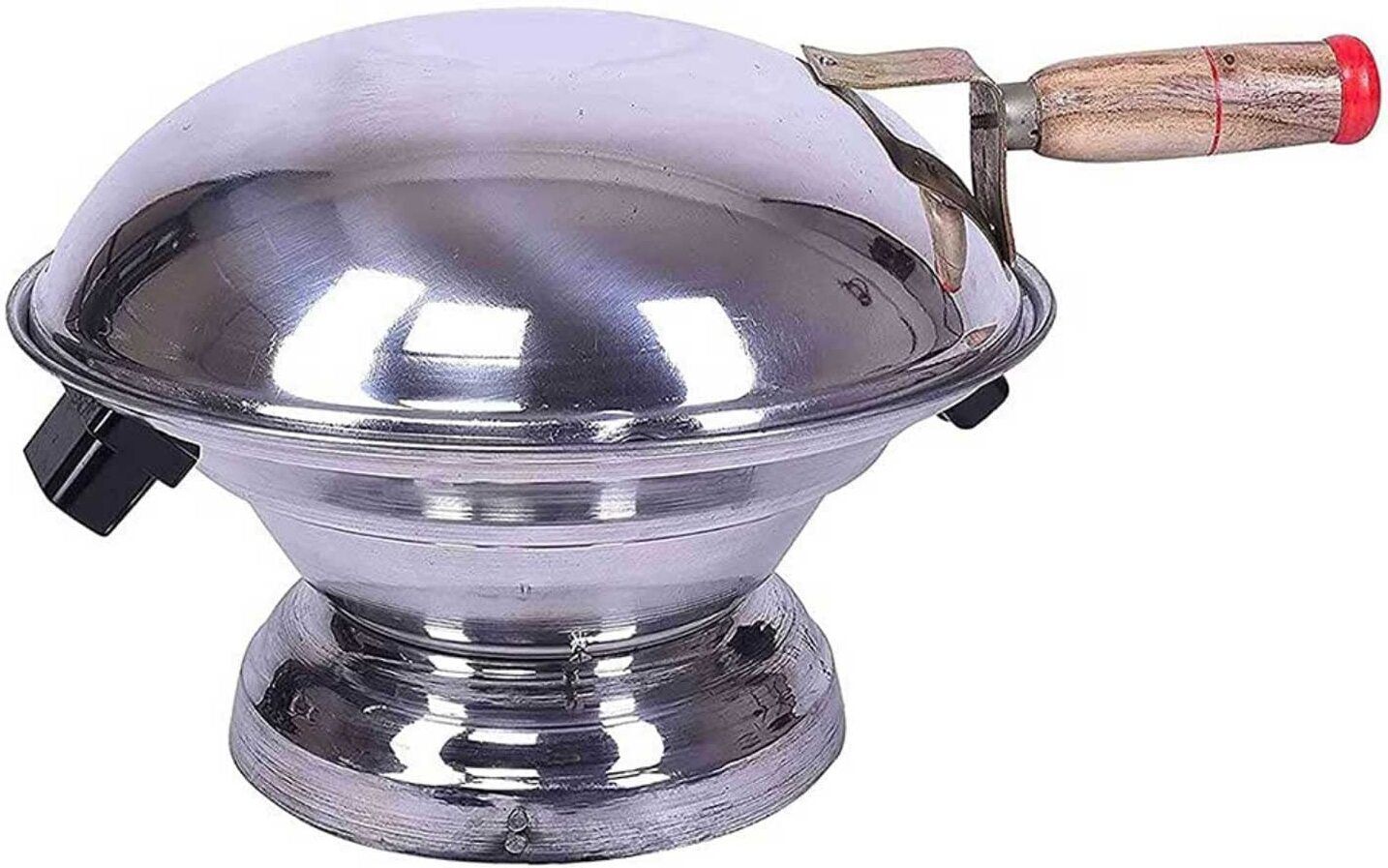 Aluminum Tandoor Bati Maker Baking Oven, 25 x 25 x 35 cm, Silver Gas Tandoor Food Steamer-image-37