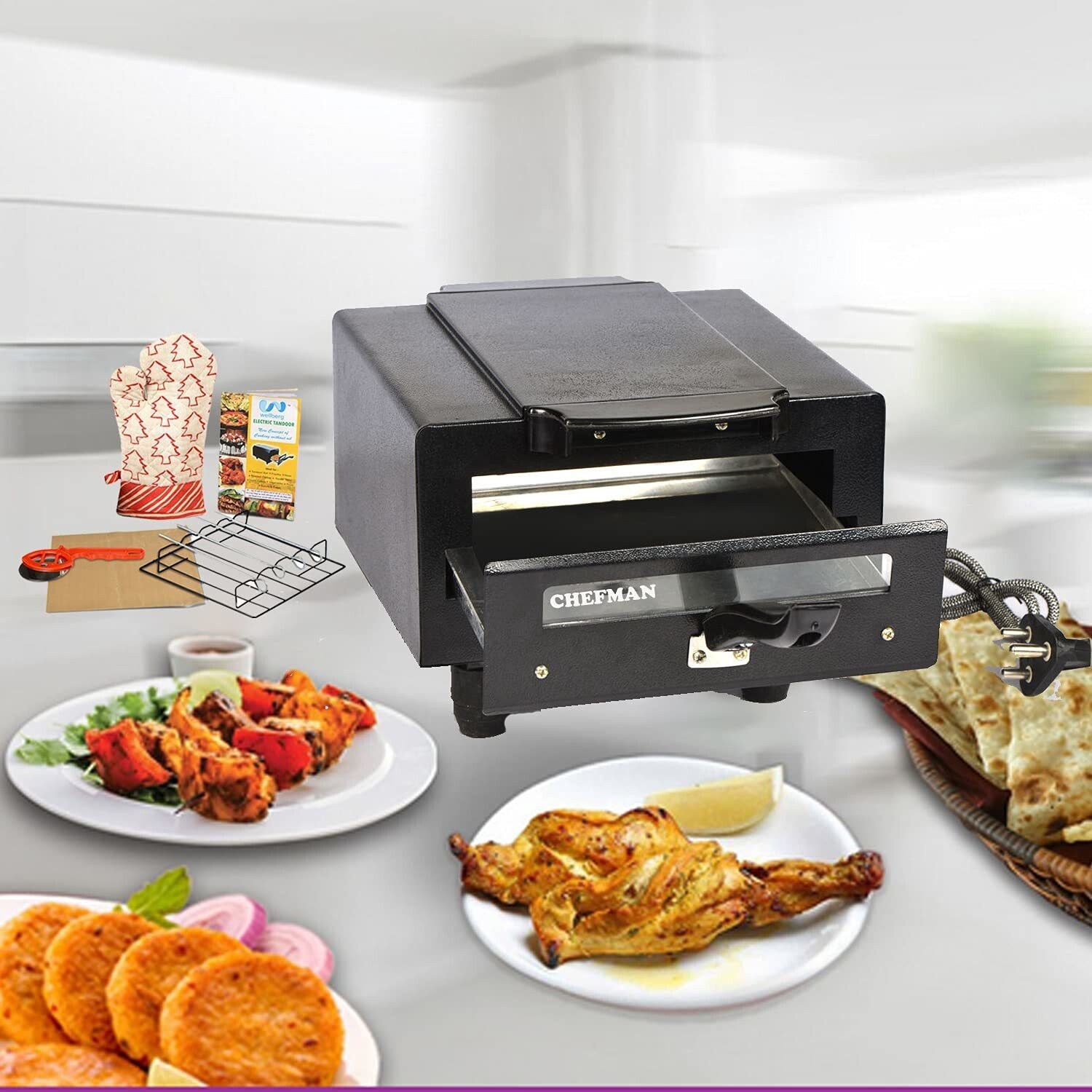 chefman Mini electric tandoor grill ( 10 INCH BLACK ) Electric Tandoor-picture-42