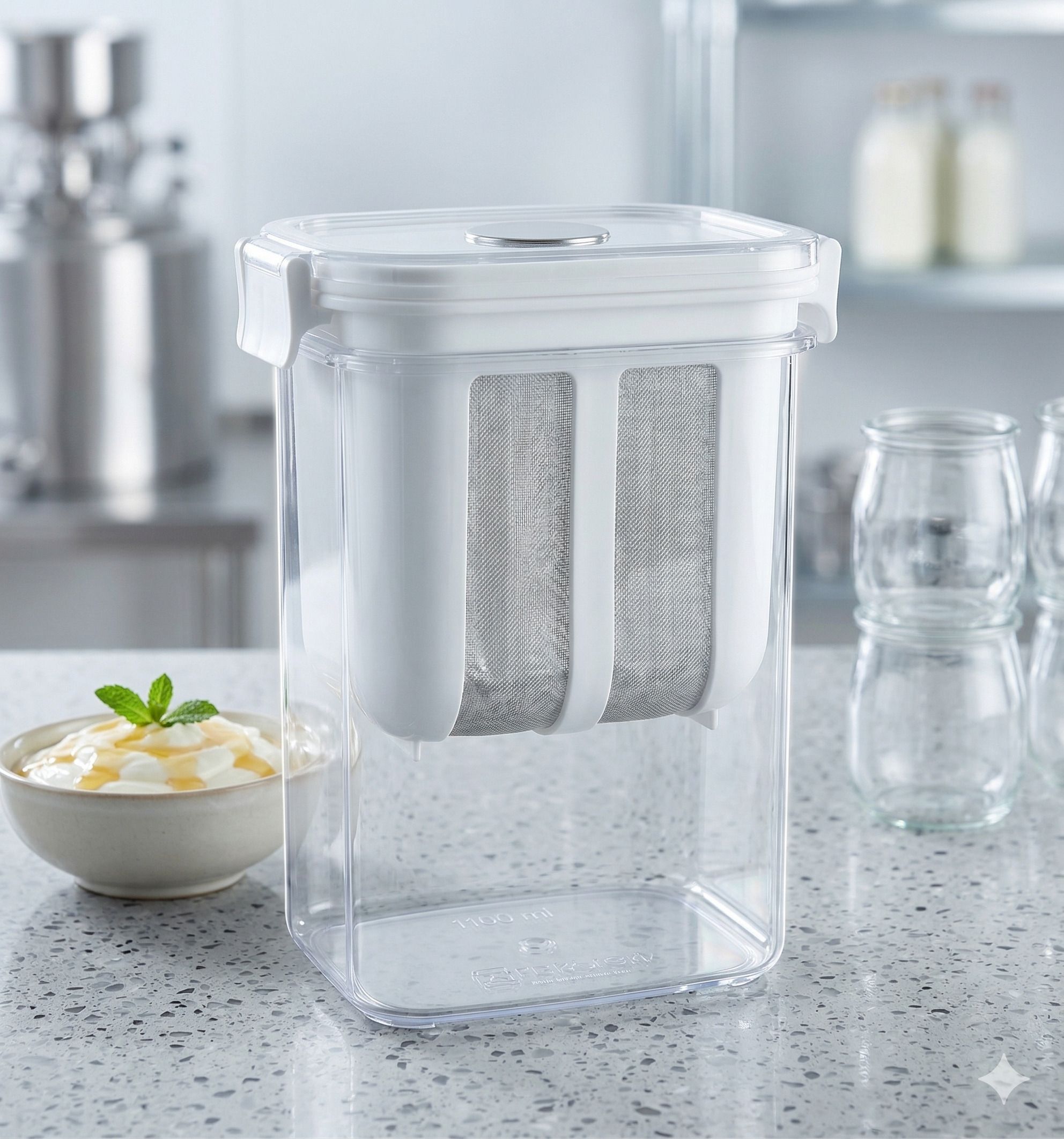 duron 1100ml Yogurt Strainer Box with Fine Yogurt Maker-picture-37