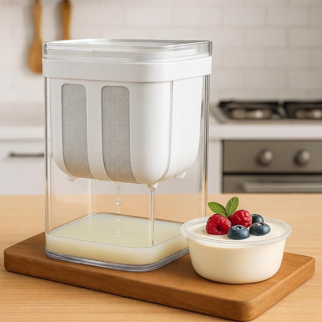 Greek Yogurt & Curd Maker - 1100ml Fine Mesh Strainer with Lid Yogurt Maker-image-33