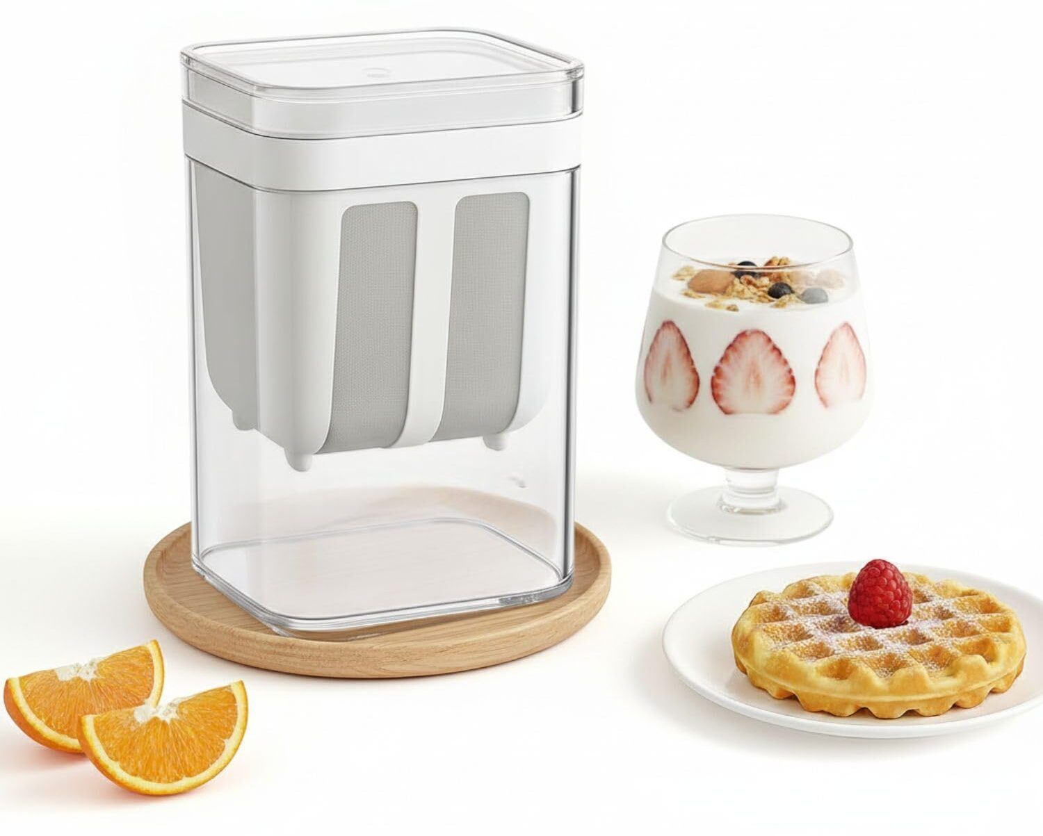 modek Greek Yogurt and Curd Maker, 1100ml Fine Mesh Strainer SMD134 Yogurt Maker-picture-19