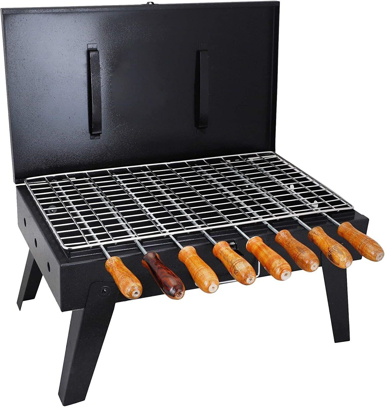 Briefcase BBQ Charcoal Barbeque Roti/Khakhra Maker-image-22
