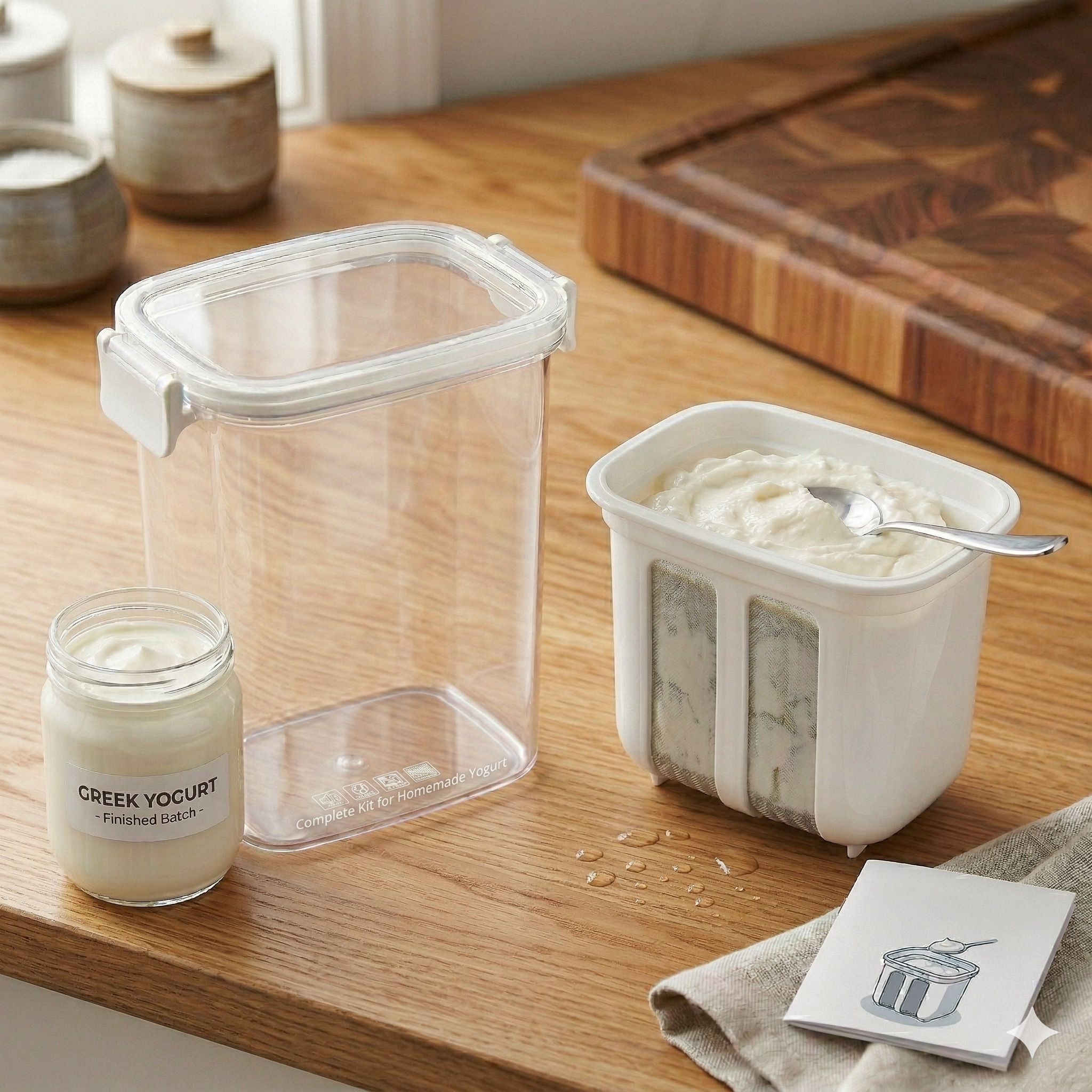 duron 1100ml Yogurt Strainer Box with Fine Yogurt Maker-picture-35
