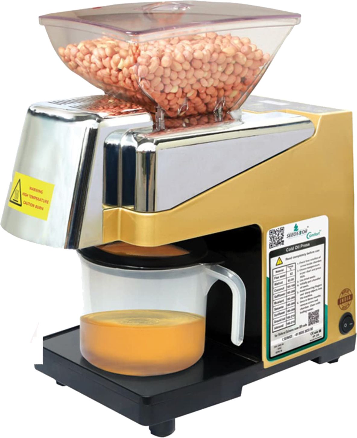 seeds2oil Comfort Oil Machine Fully Automatic Cold Press Oil Extraction Machine 600 W Food Processor-picture-25