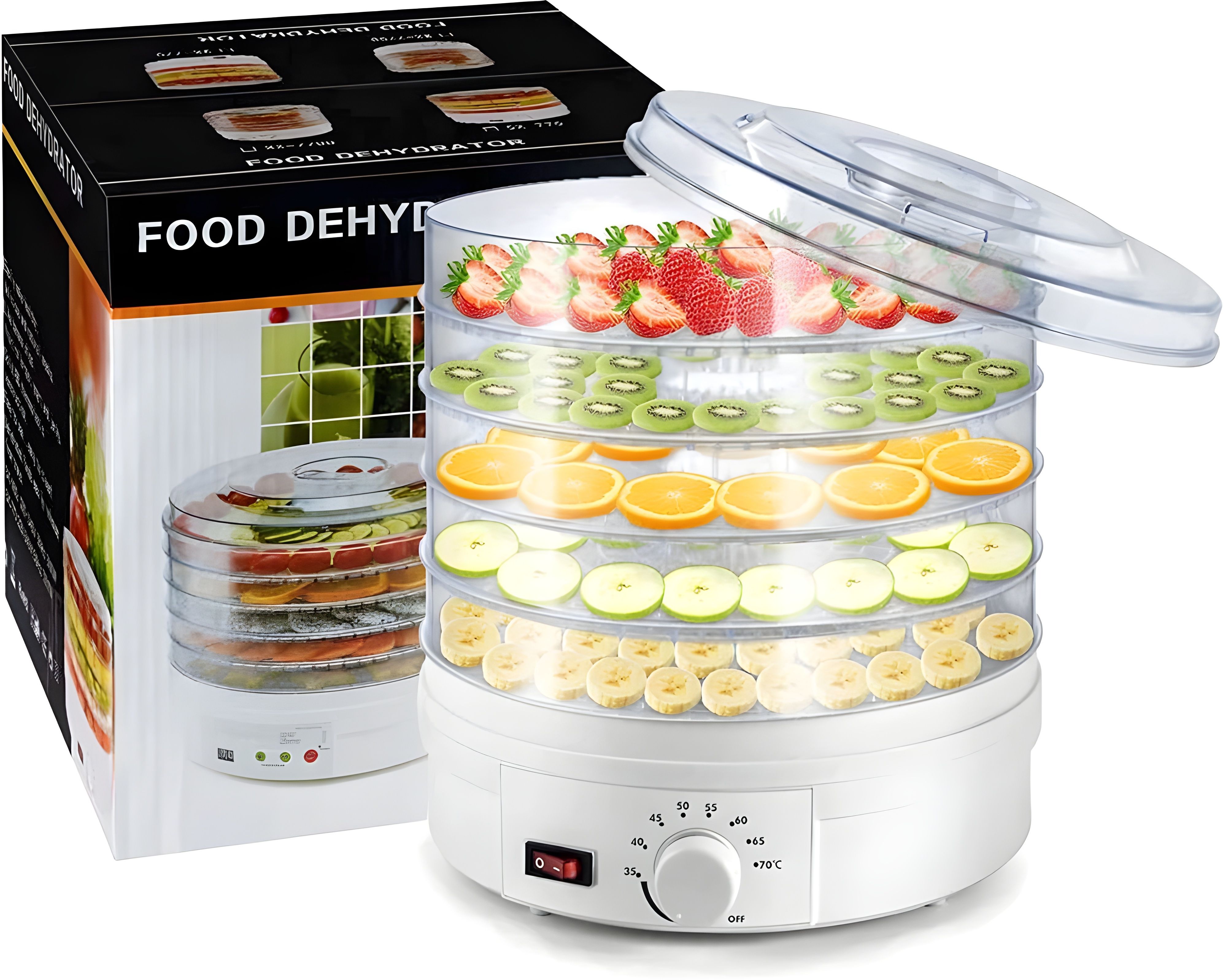 bimver Food Dehydrator with 5 Stackable Tray Fruit Dryer Machine 220 W Food Processor-picture-22