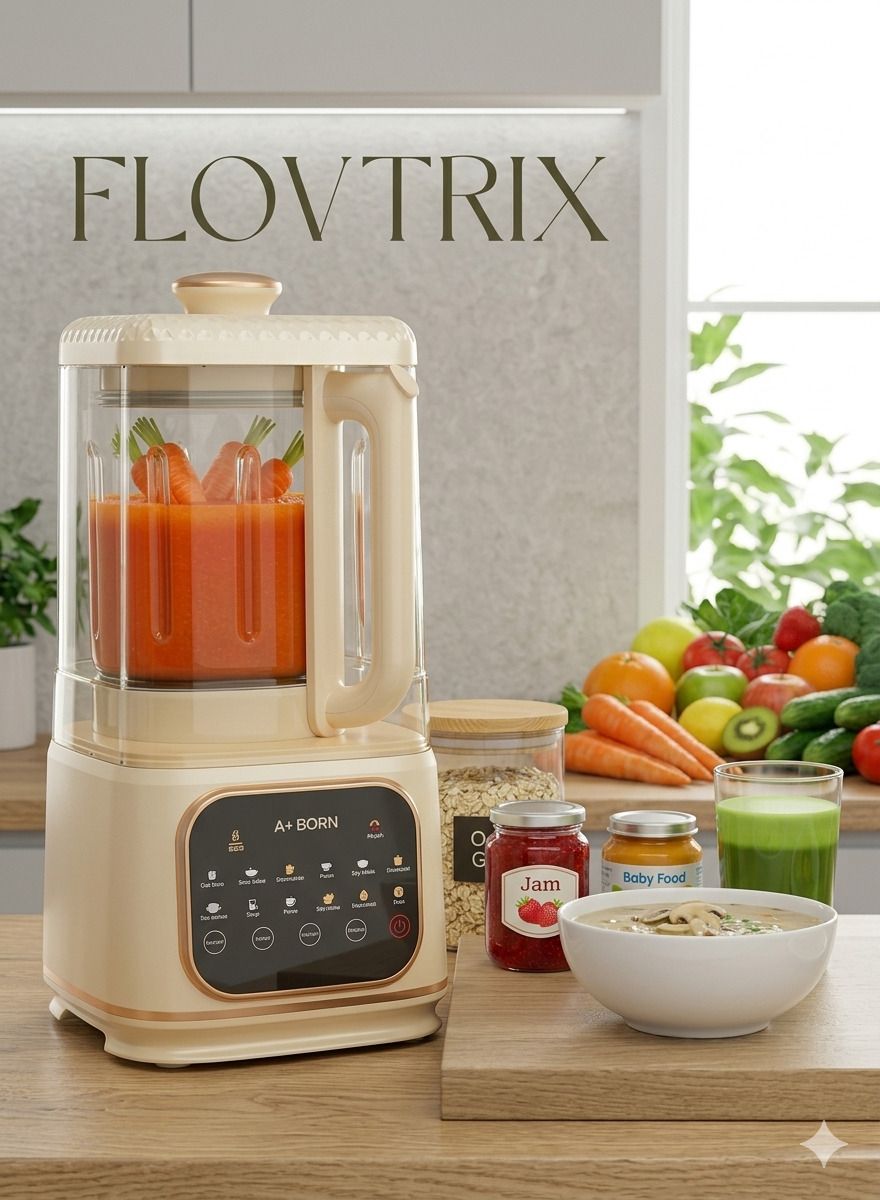 flovtrix 13-in-1 Multifunction Baby Food Maker | Electric Steamer Blender | Touch Control 600 W Food Processor-picture-42