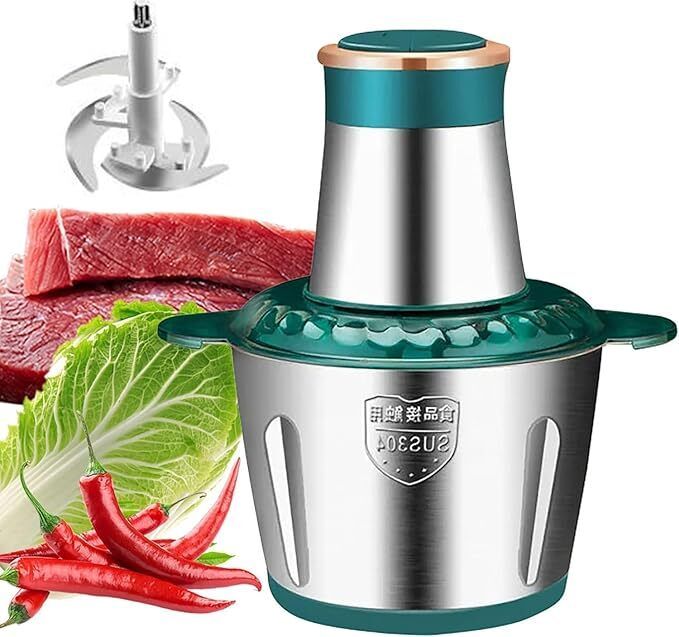 Electric Chopper,With Stainless Steel Bowl Heavy 700W Motor - 2 Speed Modes(2L) 700 W Food Processor