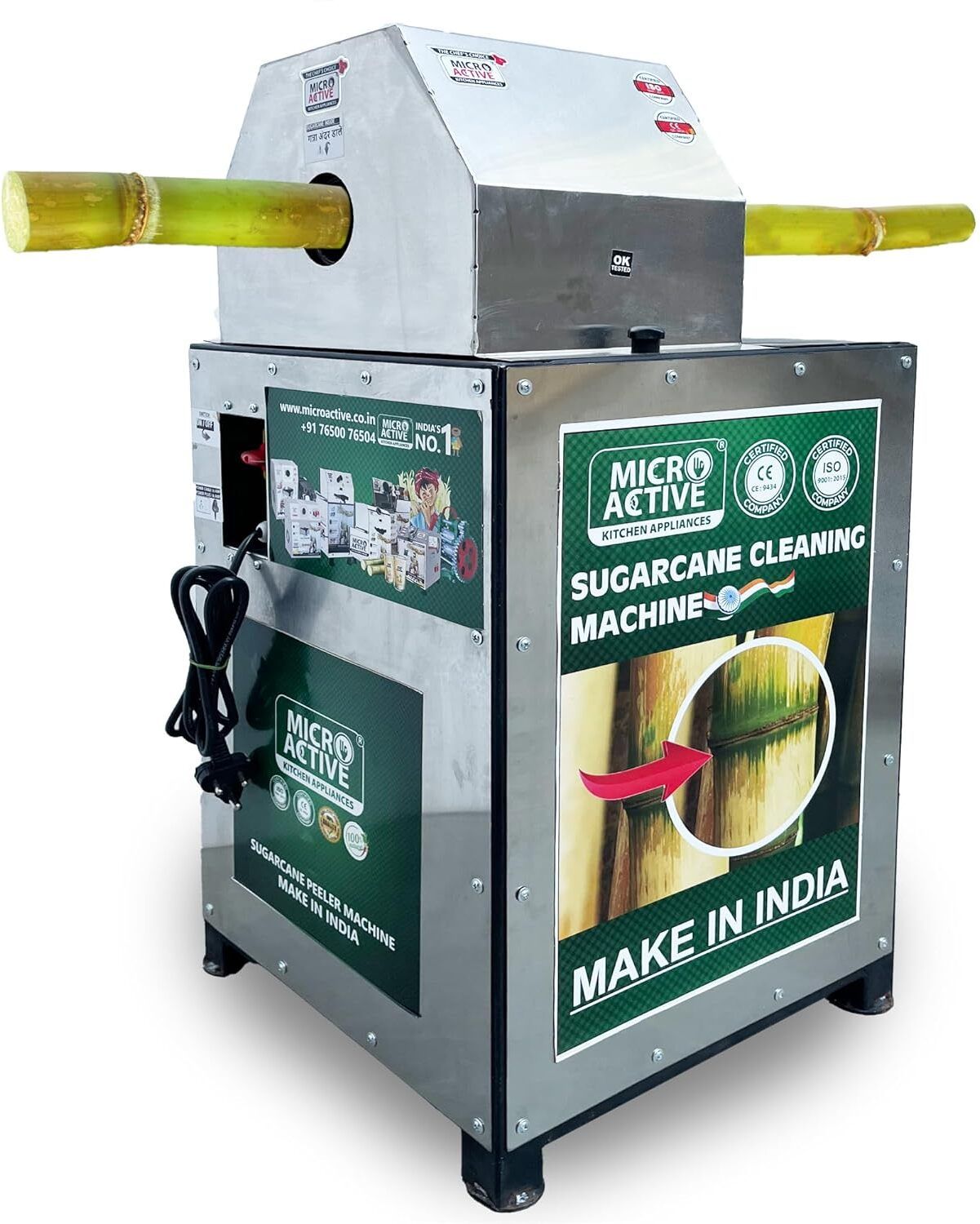 Stainless Steel Sugarcane Juicer Machine | 1HP Motor 100%Copper 750 W Food Processor