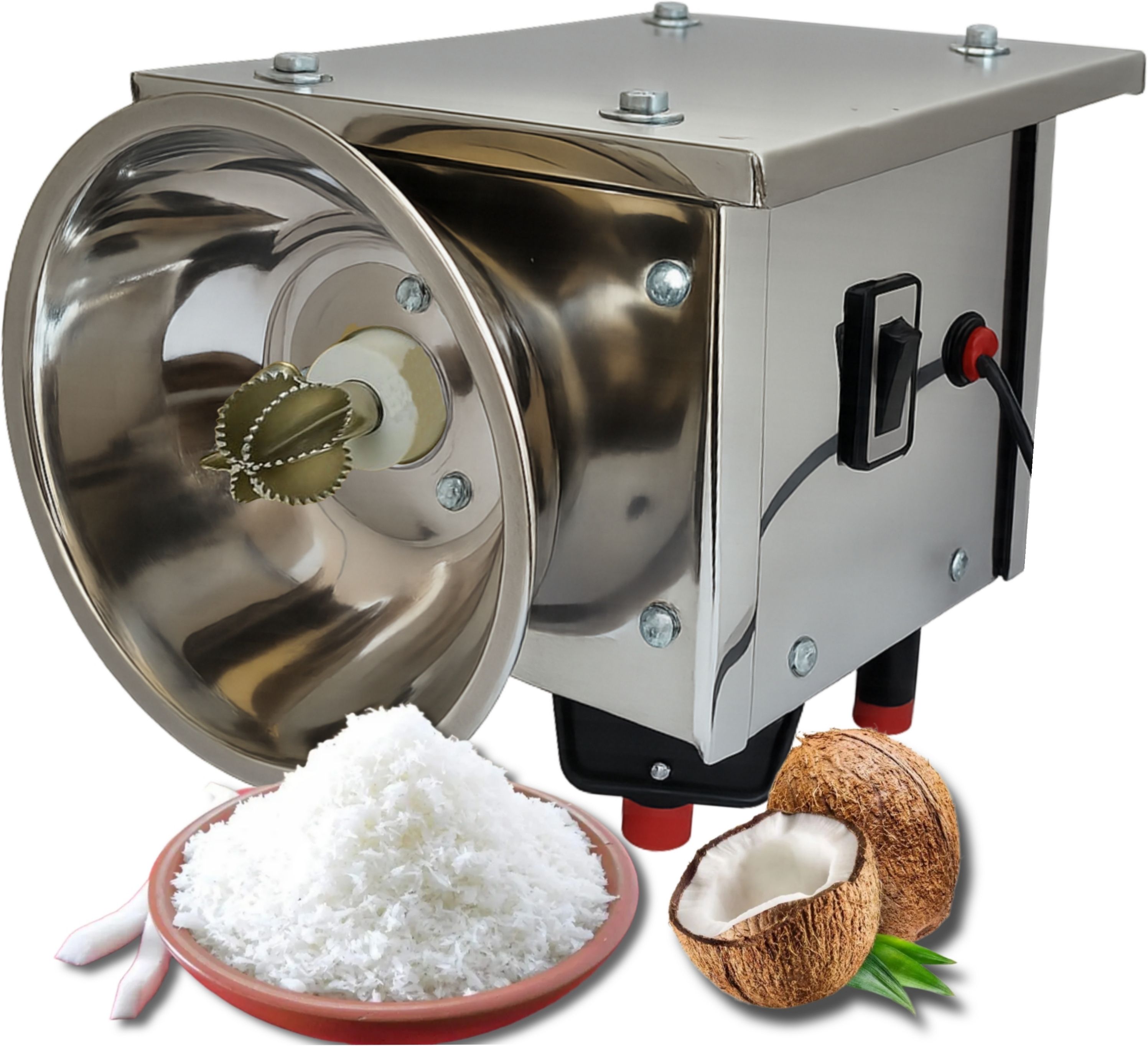 Coconut Scraper - Full Stainless Steel Body - Electric (Full Steel -Bigg, 2L) 220 W Food Processor