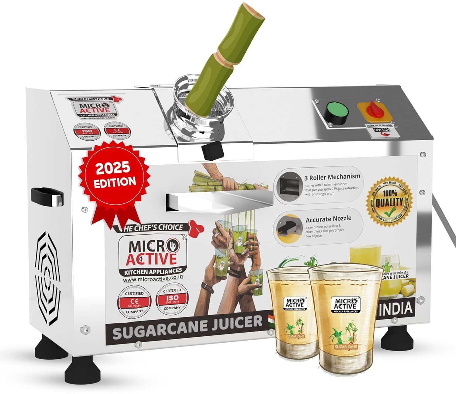 Horizontal Sugarcane Juicer Machine | 1.5HP Motor 1100W Full SS Body 304 Rollers 1000 W Food Processor-image-49