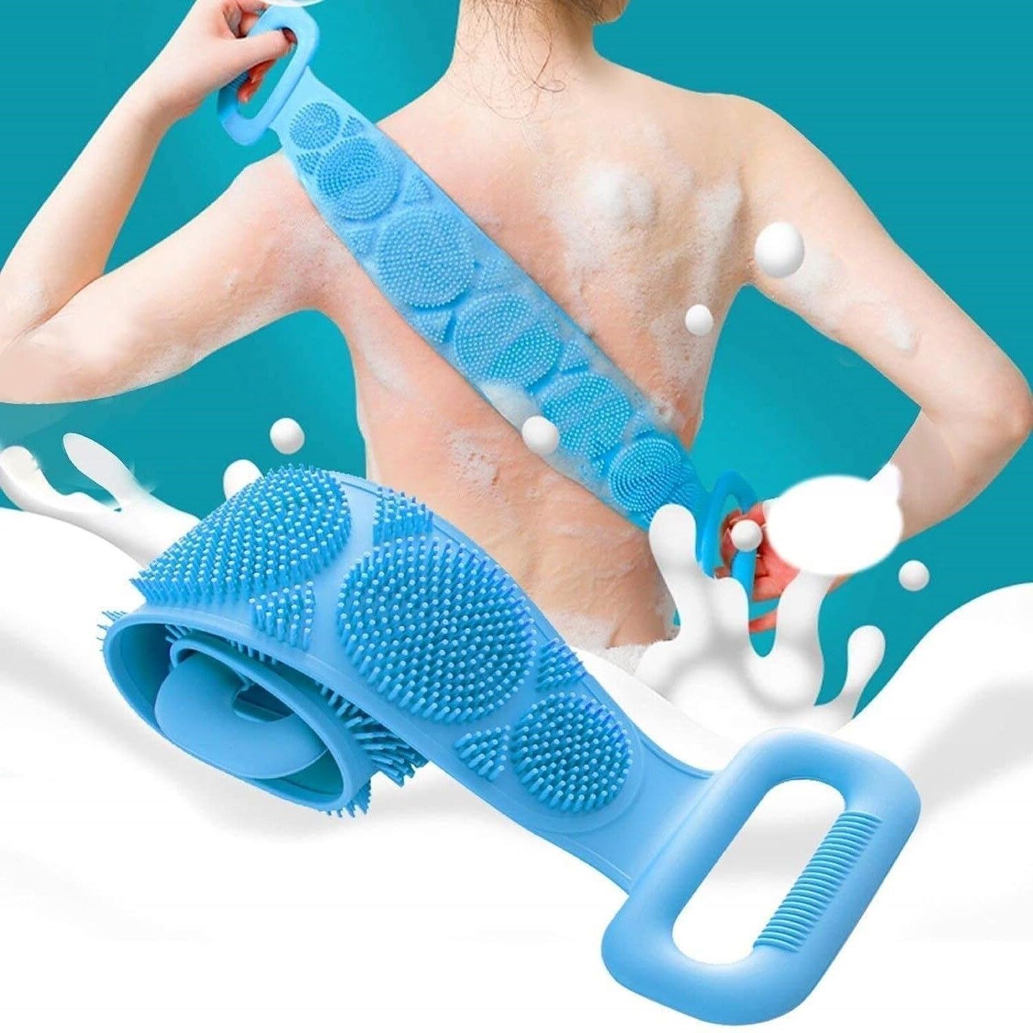 Silicone Body Back Scrubber, Bathing Brush for Deep Clean, Deadskin Removal Belt-image-45
