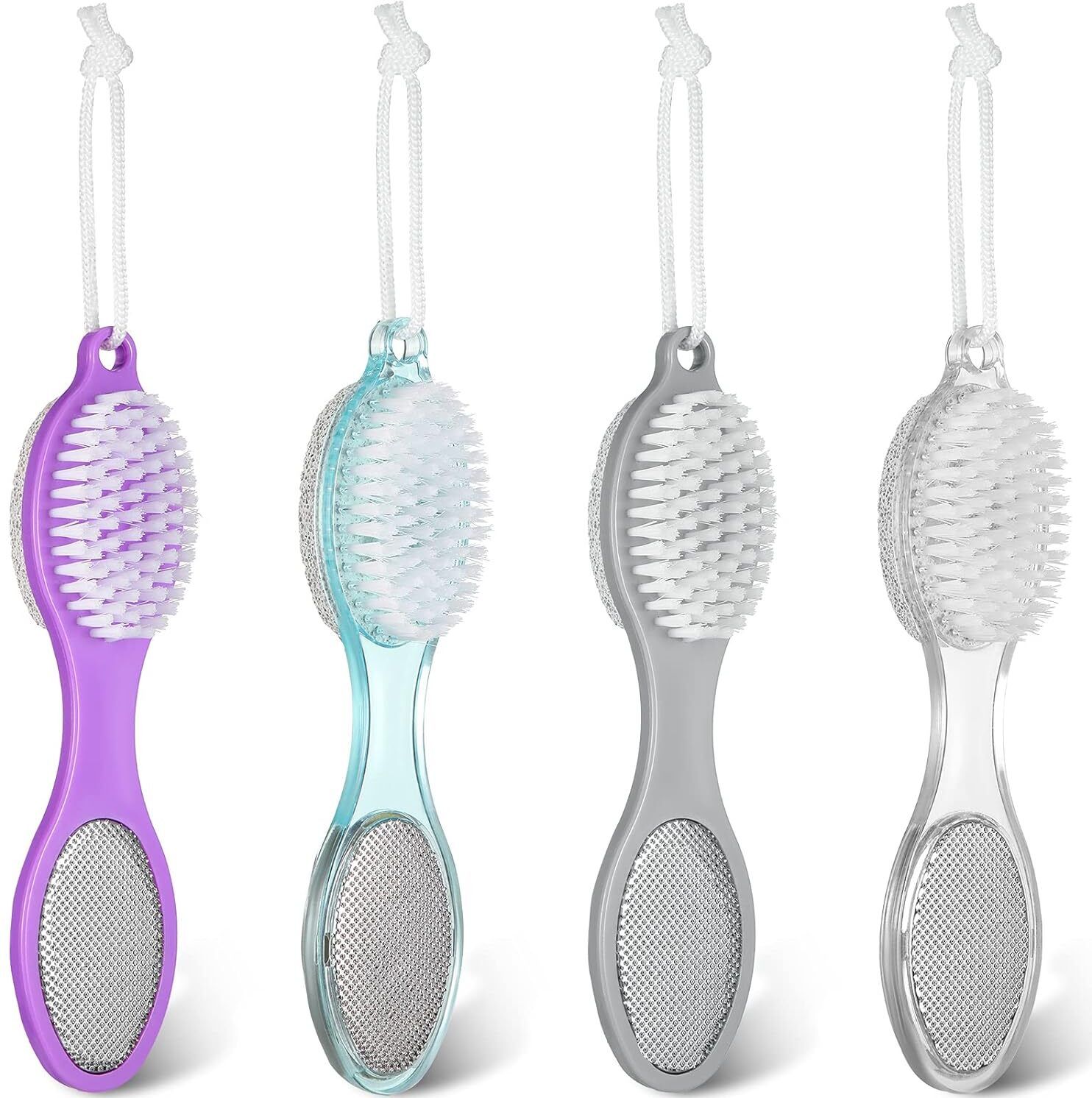 4 in 1 Callus Remover Pedicure Foot File, Pumice Stone with Brush & Scrubber-image-33