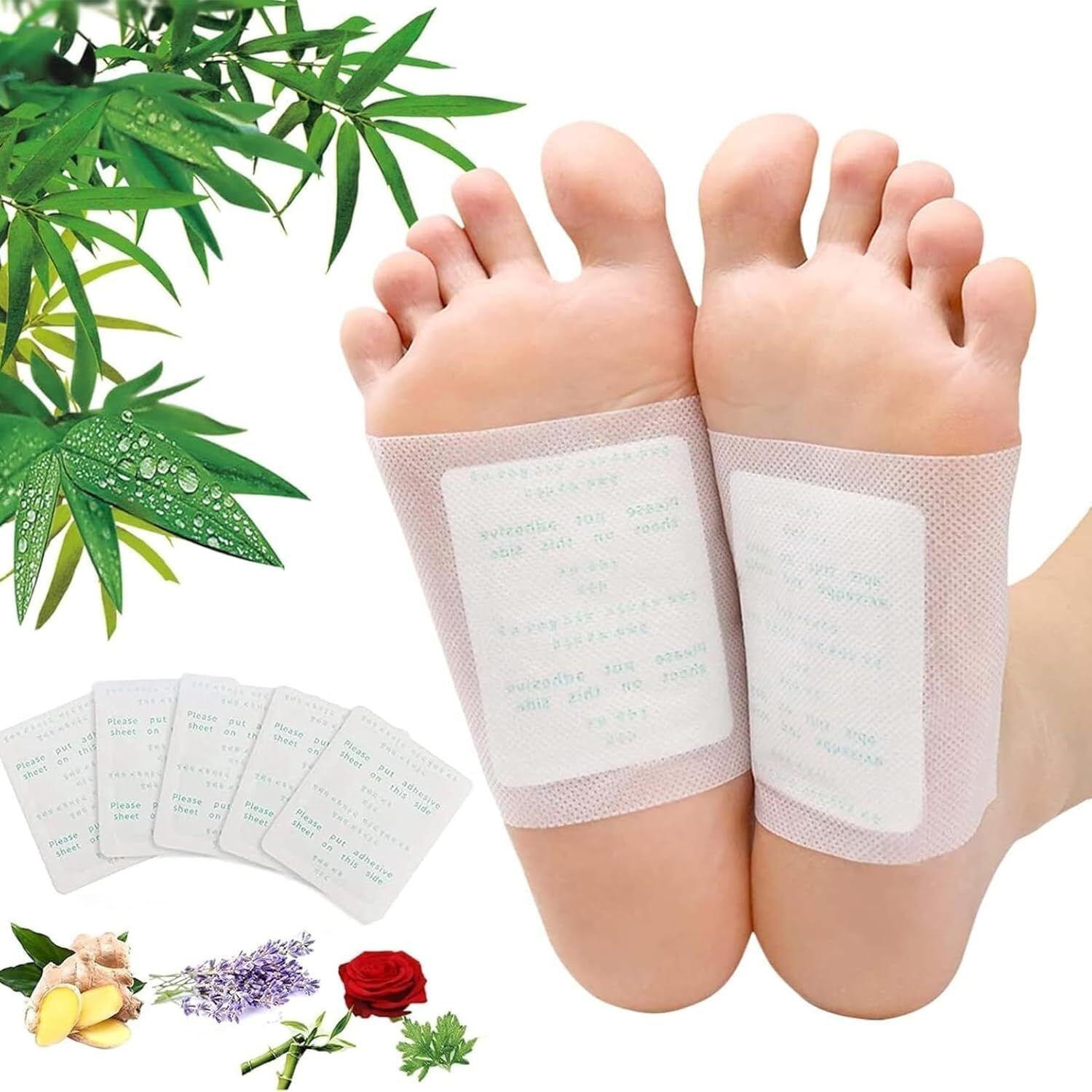 vhbie Premium Bamboo Vinegar Foot Patches for Fatigue & Anxiety Relief (Pack of 20)-picture-2