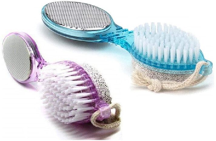 4 in 1 Pedicure Brush Set Cleanse Scrub Buff Foot Scrubber-image-19