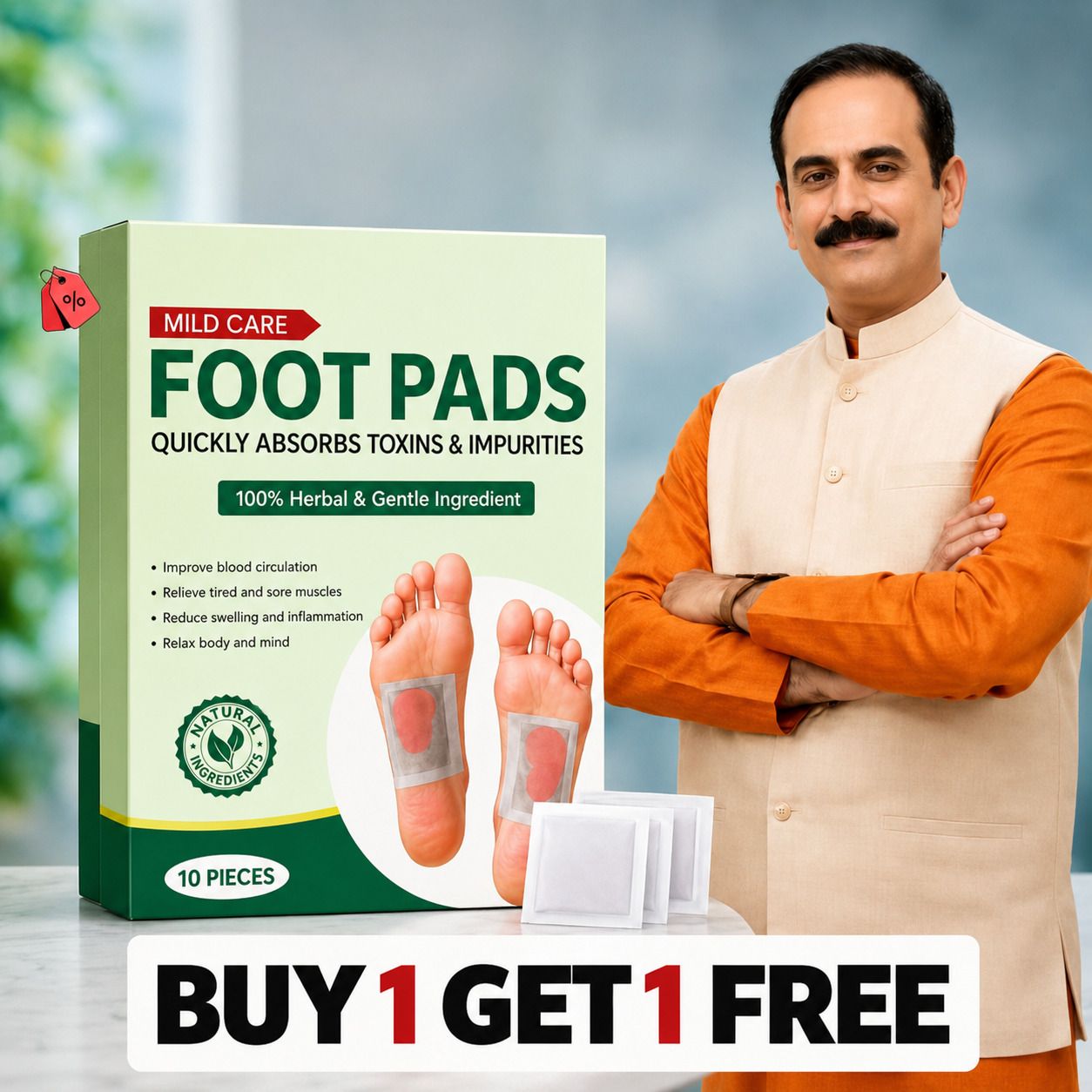 Foot Detox Pads Herbal Patch for Fresh Feet & Comfort-image-26