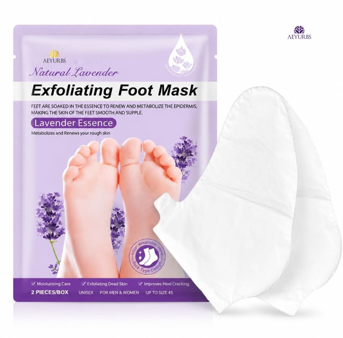 aeyurbs Lavender Foot Mask Pedicure Foot Peel Socks-picture-10