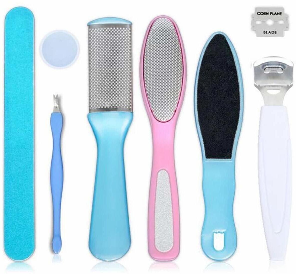 Pedicure Kit,Foot Scrubber for Dead Skin, Callus Remover, Foot Scraper, Foot File, Pitchfork, Filer for Nail Repair tool