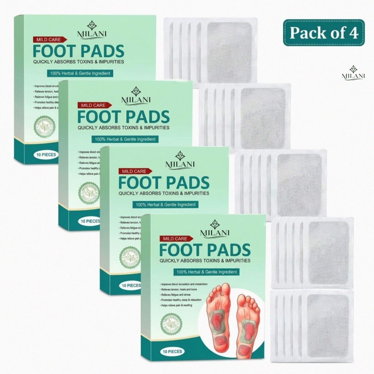 milani Ginger Detox Foot Pads | Intensive Foot Wellness & Relaxation Support System-picture-28
