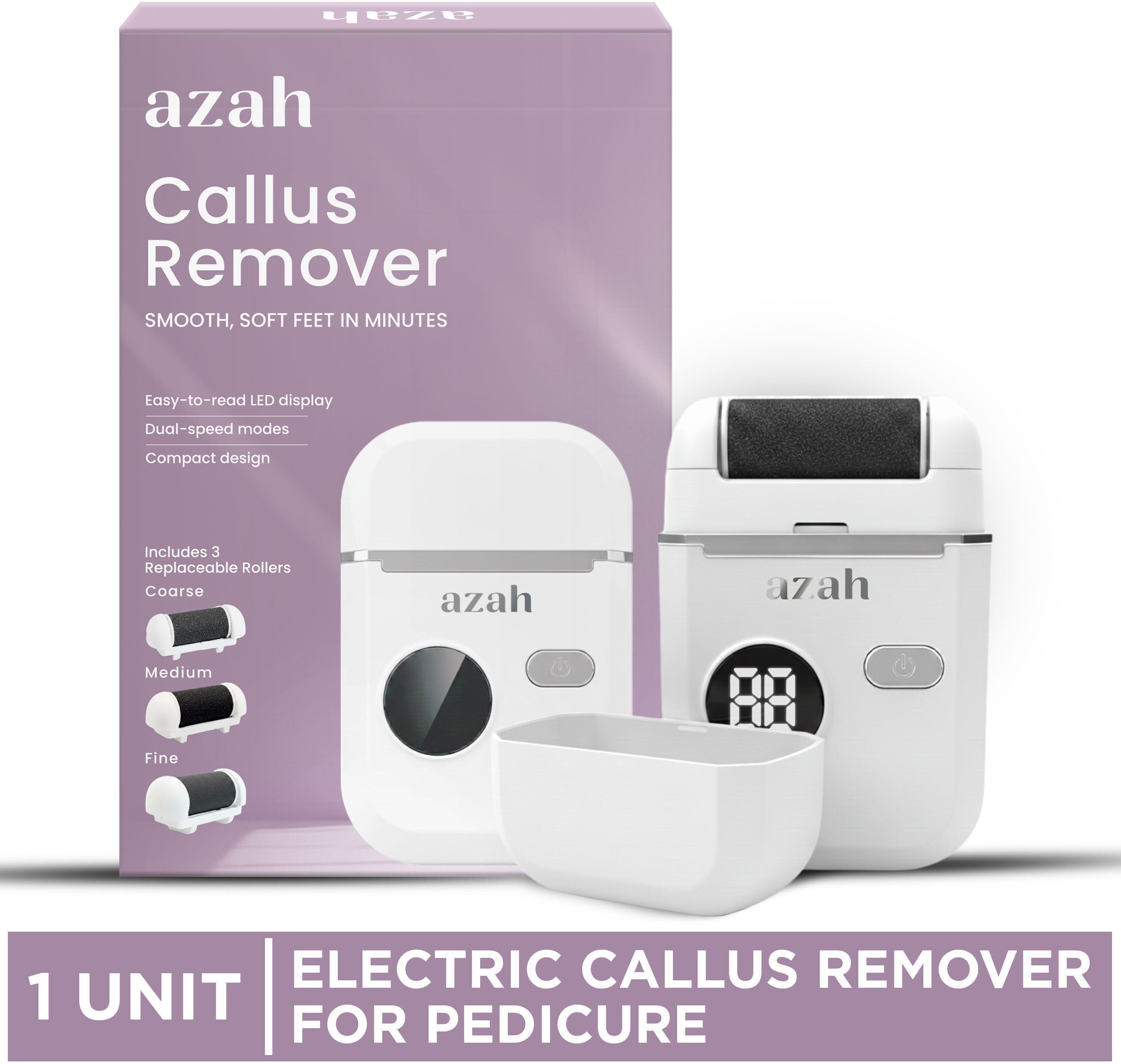 Callus Remover For Feet | Includes 3 Replaceable Rollers | 1-Year Warranty-image-38