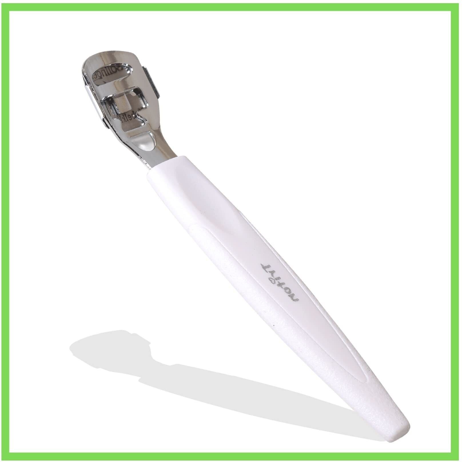 Stainless Steel Callus Shaver for Pedicure, Hard n Dead Skin Remover for Men n Women, Corn Cutter for Removing Solid n Cracked Skin Cells, Heel Razor with Durable Handle for Foot Care, White-image-2