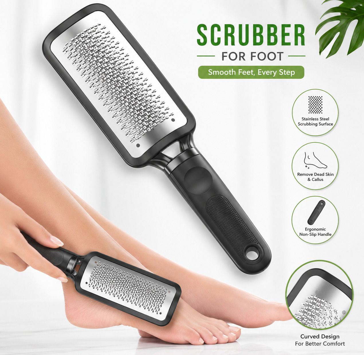 pekar Stainless Steel Pedicure Foot Scrubber-picture-17