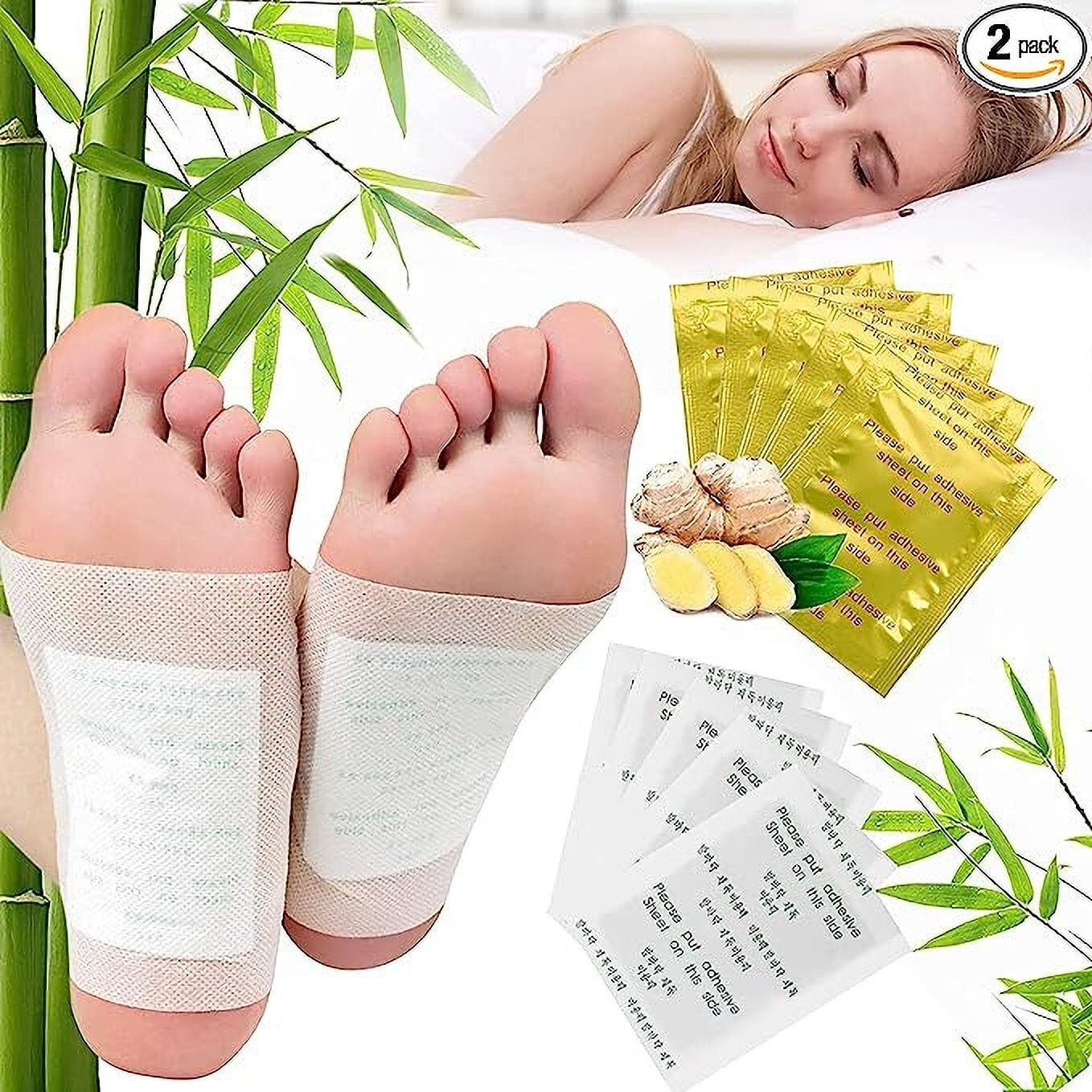 Foot Detox Pads Pain Relief Patches Relax Feet Patch For Promoting Sleep CI-image-8