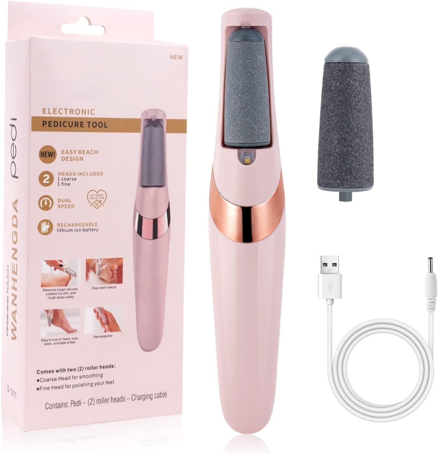 Pedi Electronic Tool Dead Skin and Callus Remover Perfect Dry Foot Scrubber-image-28