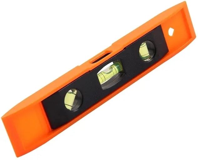 9"(225mm) Level Magnetic Black Bottom 3 Vials Two Color torpedo level 9 inch Foot Pedal Flush