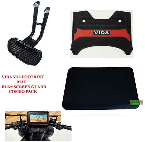 PM Enterprises VIDA VX2 COMBO Footrest+ScreenGuard+Foot mat (Combo 3 Pcs) Foot Rest-image-33
