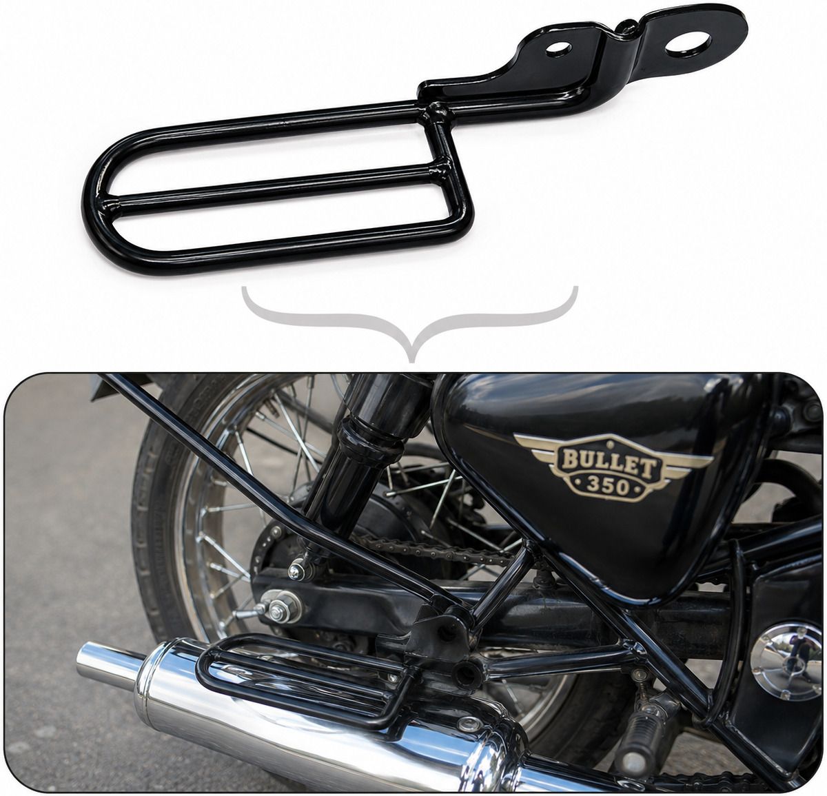 TA Heavy Duty Rear Pillion Footrest for Royal Enfield Bikes – Black Foot Rest-image-39