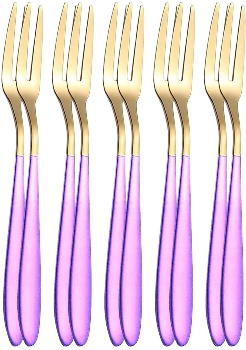 p-plus international Table Forks Set, Golden Stainless Steel Dinner Fork for Home, Mirror Polishing Stainless Steel Dessert Fork Set-picture-32