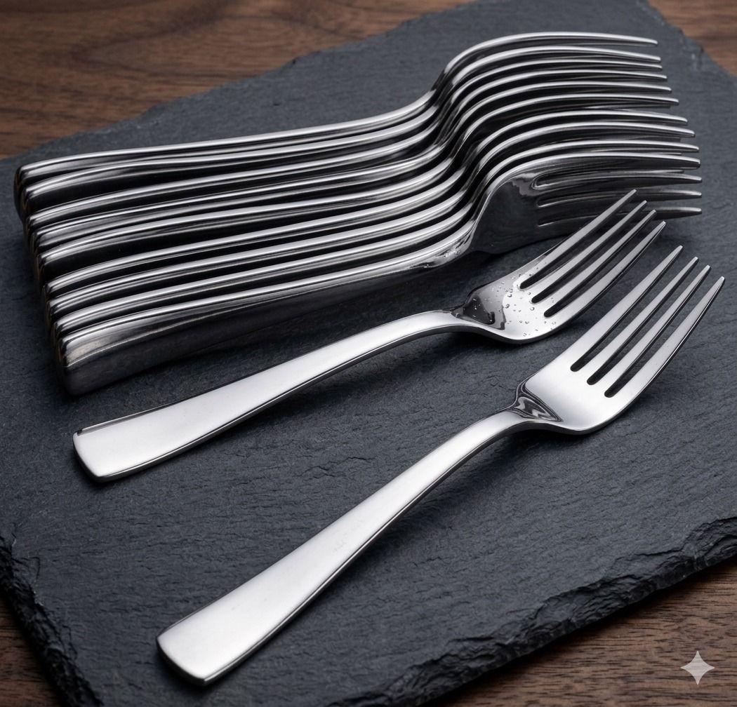 Premium Stainless Steel Table Fork Set of 12 | Heavy Duty Stainless Steel Serving Fork Set-image-46