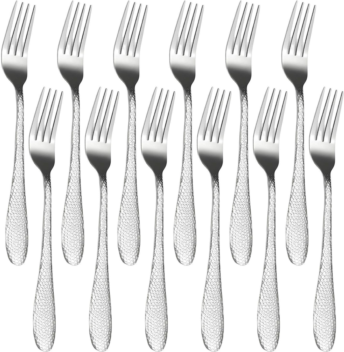 Steel Dinner Forks Dishwasher Safe Suitable for Salad, Dessert, Steak (Silver) Stainless Steel Dinner Fork Set-image-44