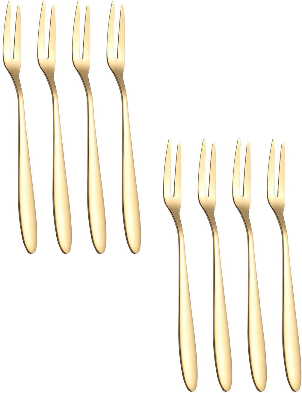 p-plus international Family Appetizer Fork For Fruit, Cake, Cheese, Cafes, Restaurants, Easy To Clean Stainless Steel Dessert Fork Set-picture-7