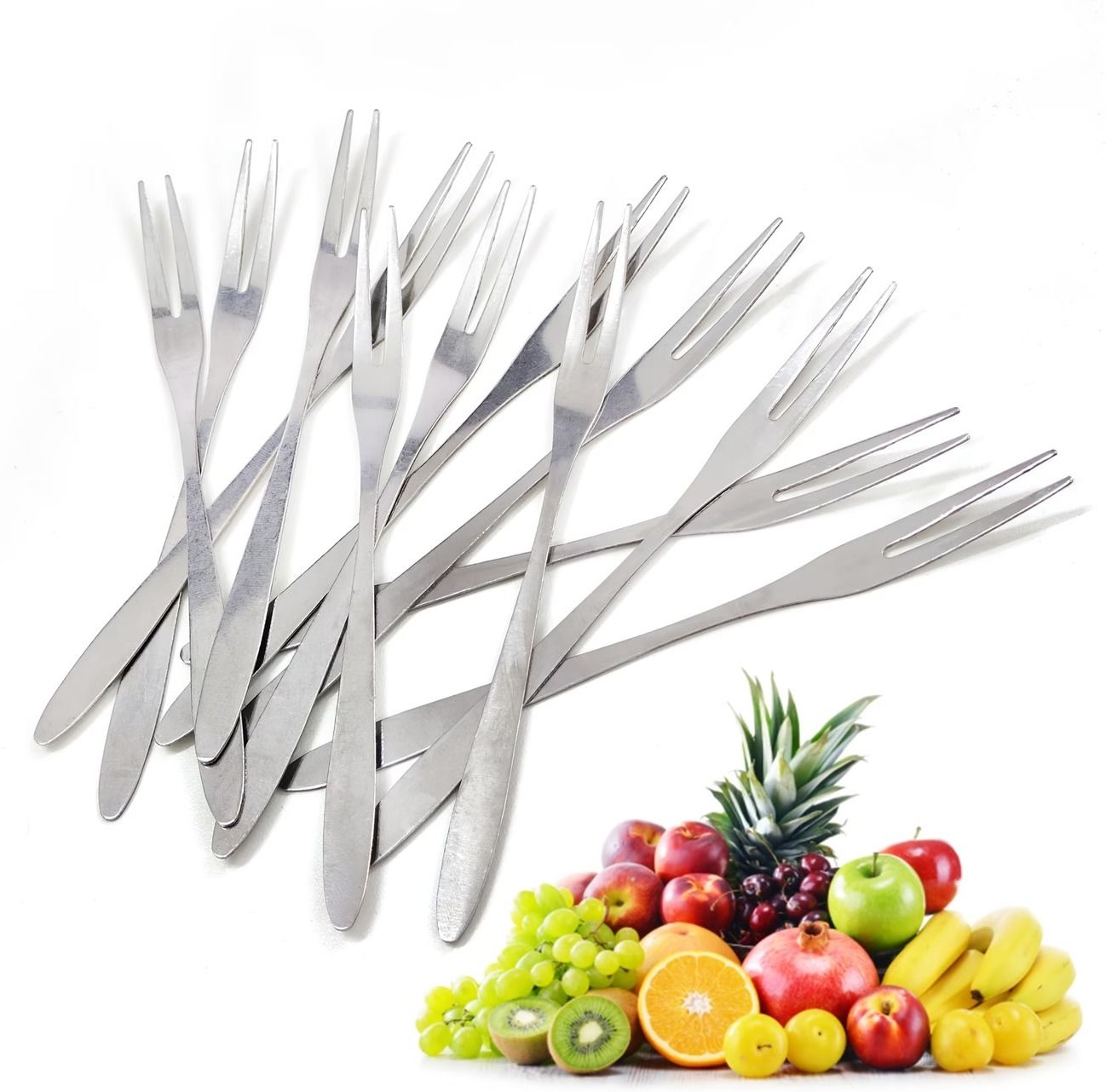 Fruit Fork Set Stainless Steel Mini Dessert Forks Stainless Steel Fruit Fork Set-image-6
