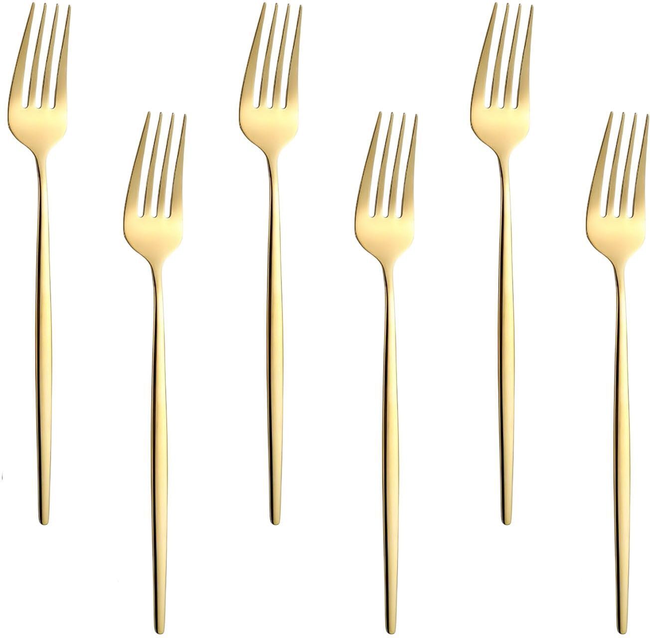 oicia Nw1_Gold Main Dining Fork, for Dining Table, Cutlery Appetizer Forks Stainless Steel Dinner Fork Set-picture-29