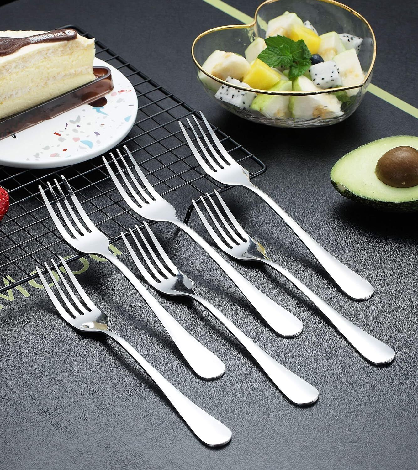 fanqew 6 pcs dinner fork set Best Quility Disposable Stainless Steel Dinner Fork Set-picture-26