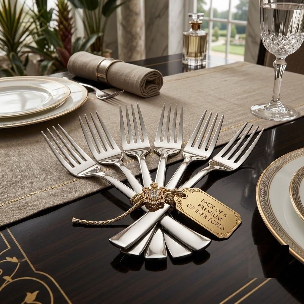 ClassicFeast 6-Piece Stainless Steel Serving Fork Set-image-23