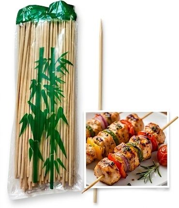 Eco-Friendly Bamboo Sticks for Barbeque, Fruit, Snacks & Grill Disposable Wooden, Bamboo Serving Fork Set-image-39